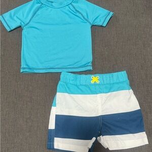 Aqua Blue Kids Swim Rashguard Set